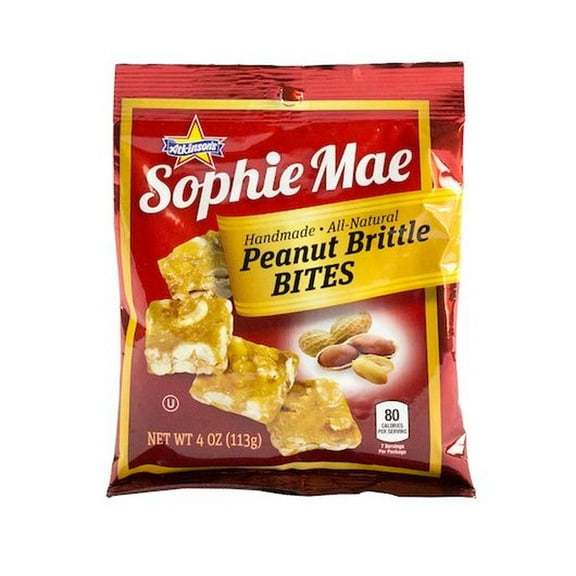 Sophie Mae Peanut Brittle Bites Candy, 4 Ounce -- 12 per Case.
