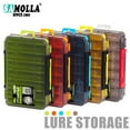 thumbnail image 2 of Fishing Tackle Box 14 Compartments Fishing Accessories Lure Hook Storage Case Double Sided Fishing Tool Organizer Boxes large yellow, 2 of 6