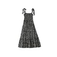 thumbnail image 2 of Kmbangi Robe Longue Femme Imprimé Floral Sans Manches à Bretelles Robe d'Été, 2 of 9