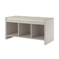 Ameriwood Home Collingwood Entryway Storage Bench with Cushion, Ivory