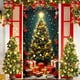 thumbnail image 1 of Linnome Santa Claus Pattern Christmas Door Cover 35x71 Inches, Festive Holiday Door Decoration for Home and Parties, 1 of 6