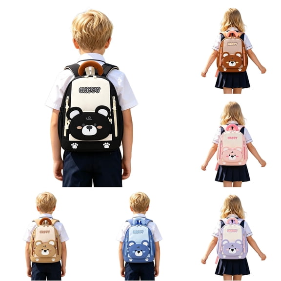 CUZIBR Cute Cartoon Toddler Backpack Lightweight Kids Rucksack With Padded Adjustable Straps Multi Zipper Pockets Spacious Book Bag For Boys Back To School