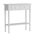 thumbnail image 2 of Leick Coastal Coastal Table Console en Bois Massif de 30 Po avec Tiroir de Rangement - Blanc, 2 of 3