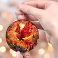 thumbnail image 4 of Phoenix Christmas Ornament, Custom Name Ceramic Ornament, Stained Glass Hanging Ornament, Christmas Tree Ornaments, Christmas Decoration, Holiday Ornament, 4 of 5