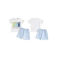 thumbnail image 2 of Baby Easter Outfits fBoy 6 12 18 24 Months 2T 3T Short Sleeve Bunny Print T-Shirt and Shorts Toddler 2 Piece Clothes Set, 2 of 9