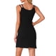 thumbnail image 3 of INSPIRE CHIC Vestido de dormir sin mangas para mujer, camiseta de noche de punto acanalado, camisón, batas de noche XL negro, 3 of 6