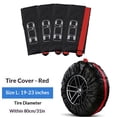thumbnail image 3 of Set of 4 Bags Red Seasonal Tire Totes, Spare Tire Cover, Portable Winter Wheel, Handle for Easy Transportation, Fits Tires Tire Diameters 19” to 23”, 3 of 5