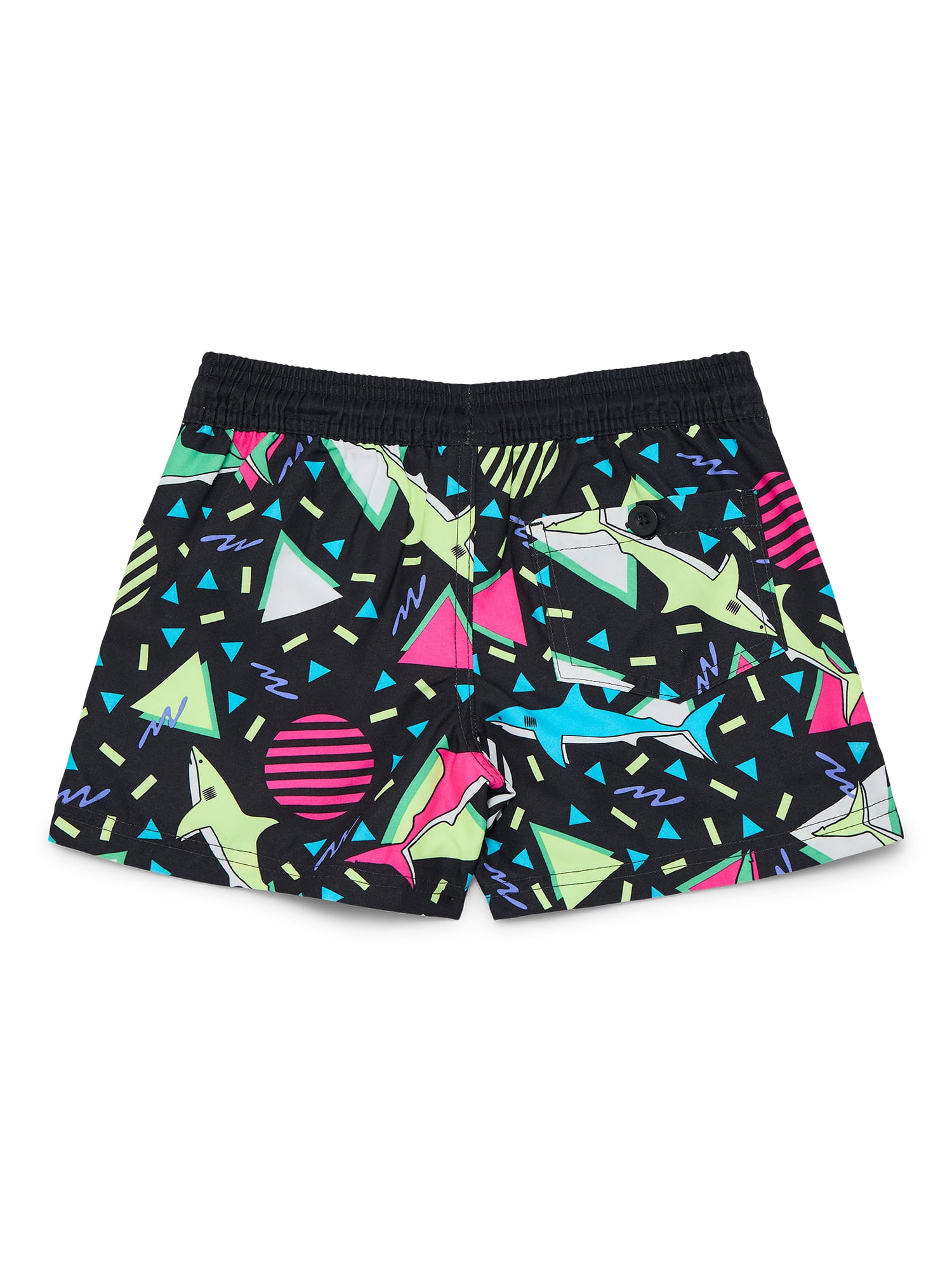 Wonder Nation Little and Big Boys Quick Dry Swim Trunks with UPF50+, Sizes 4-18 & Husky