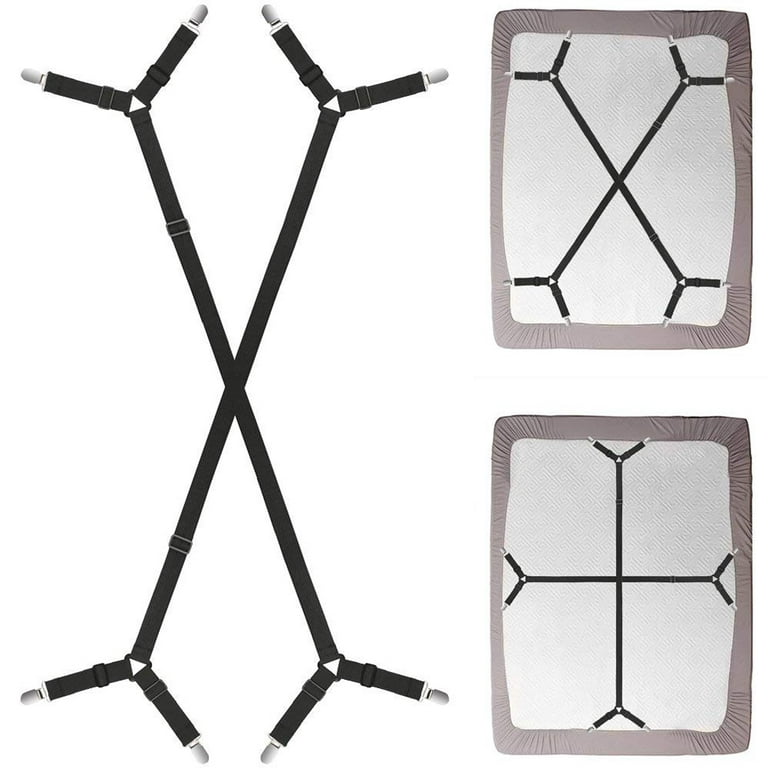 Metal Adjustable Crisscross Bed Fitted Sheet Straps Suspenders