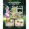 thumbnail image 3 of VEVOR Mud Kitchen for Kids, Wooden Toy Play Kitchen Set, Outdoor Toddler Grocery Store Playset, Pretend Play Kitchen with Stoves, Tank, Faucet, Storage Bag, Metal Baskets, and Cookware Pots, 3 of 9
