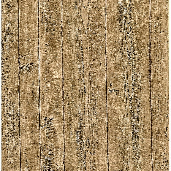 Brewster Orchard Taupe Wood Panel Wallpaper, 20.5-in by 33-ft, 56.4 sq. ft
