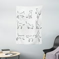 thumbnail image 1 of Dog Lover Decor Wall Hanging Tapestry, Digital Sketches of a Puppy Moving Around Scratching Simple Life Style Artistic Work, Bedroom Living Room Dorm Accessories, 40 X 60 Inches, by Ambesonne, 1 of 1