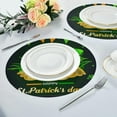 thumbnail image 6 of GZHJMY Saint Patrick's Theme Round Placemats Durable Non-Slip Heat and Stain Resistant Placemat for Kitchen Table Decoration Outdoor BBQ Activities(4PCS) Table Mat, 6 of 7