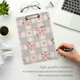 thumbnail image 5 of Coolnut Pink Roses Plaid Clipboard, Acrylic Standard A4 Letter Size Clip Board with Low Profile Clip for Office, Classroom, Doctor, Nurse and Teacher Gifts, 5 of 7