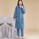 thumbnail image 3 of Conjunto de pijama de franela gruesa de gran tamaño para mujer, ropa de dormir de lana de Coral con capucha cálida, traje holgado para el hogar, ropa de estar por casa, Invierno, 3 of 4