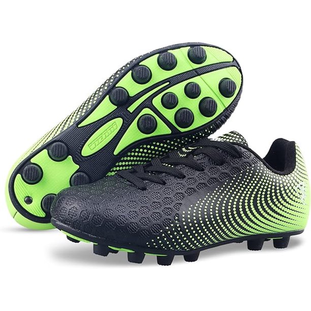 Zapatos de fútbol Vizari Stealth FG para niños negro/verde