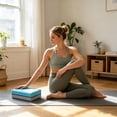 thumbnail image 7 of High DensityYoga Blocks 2 Pack, 9"x6"x3" Bicolor Exercise Blocks High-Density EVA Foam Blocks with Soft Non-Slip Surface, Lightweight Yoga Props for Yoga Pilates Meditation & Stretching, 7 of 7