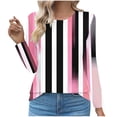 thumbnail image 2 of fheaev Long Sleeve Shirts for Women 2025 Fall Loose Fit Tops Printed Basic Tees Tunic Top Business Pullover Top Sweatshirt Lightweight Casual Tops Blouse, 2 of 7