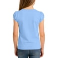 thumbnail image 3 of Diufon Girls Short Sleeve Shirts Summer Casual Cute Crewneck Tee Tops Soft Solid Color Trendy Loose Blouse, 3 of 9