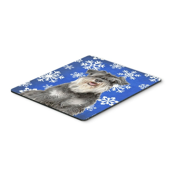 "Winter Snowflakes Holiday Schnauzer Mouse Pad Hot Pad or Trivet"