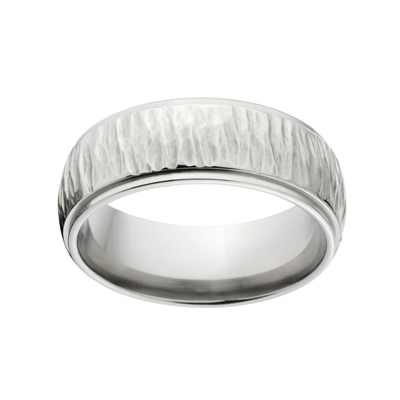 Custom Finish 8mm Half Round Stainless Steel Ring