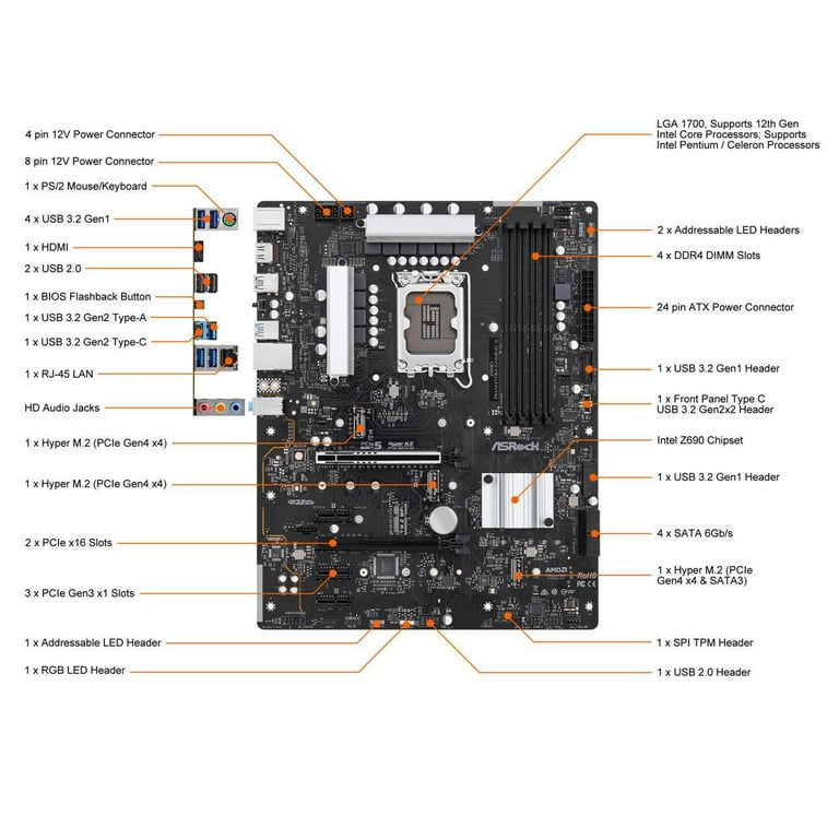 ASRock Z690 Phantom Gaming-ITX/TB4 - Placa base - LDLC