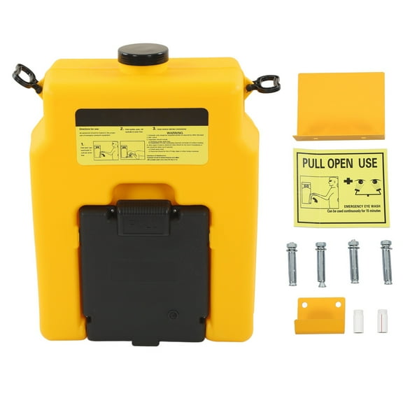 Wall Eye Wash Station, Emergency Eye Washing Station Corrosion Resistance Refillable Polyethylene UV Proof 14 Gallon Stable  For Laboratory