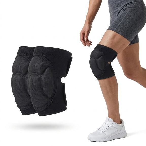 Sports Knee Pads with EVA Anti-Collision Padding High-Elastic Breathable Knee Support for Basketball, Running, Gym, and Athletic Training