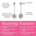 thumbnail image 2 of Cate & Chloe Jessie 18k White Gold Plated Drop Earrings with Swarovski Crystals Gift for Women, 2 of 6