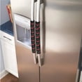 thumbnail image 2 of ZIATUBLES 6 PCS Refrigerator Door Handle Wraps Washable Kitchen Appliance Handles Decor Fridge Microwave Oven Anti-Static Protector Cozy Home Decor, Cherry Black, 2 of 7