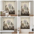 thumbnail image 6 of Vintage Flowers Sheer Curtains 84 Inches Long, Birds Retro Art Elegant Farmhouse Rustic Light Filering Curtains, Breathable Simi Curtain Privacy Drapes for Living Room Bedroom Window Treatment, 6 of 9