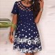 thumbnail image 2 of Moda impresa casual verano cuello redondo manga corta ahueca hacia fuera el vestido de mujer Pompotops  ghjkhdj12209, 2 of 8