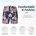 thumbnail image 5 of Balery Rose Flowers Mens Swim Trunks Swim Shorts for Men Quick Dry Inseam Beach Shorts with Compression Liner Pocket-3X-Large, 5 of 9