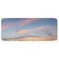 thumbnail image 1 of Sky Kitchen Mat, Skyline with Clouds Sunset Photography Majestic Image, Plush Decorative Kitchen Mat with Non Slip Backing, 47" X 19", Pale Blue Yellow Peach, by Ambesonne, 1 of 1