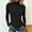 Black, variant on Long Sleeve Shirts for Women Ribbed Turtleneck Long Sleeve Basic Thermal Layering Blouse Womens Shirts Dressy Casual Black L