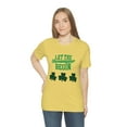 thumbnail image 6 of Let The Shenanigans Begin Leopard Shamrock Unisex Jersey Short Sleeve Tee, 6 of 10