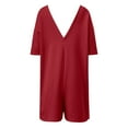 thumbnail image 4 of MKLEKYY Pantalones Cortos Para Correr Mujer Mono De Verano De Gran Tamaño Para Mujer, Mono Informal De Entrenamiento Deportivo, Pantalones Cortos Holgados Sin Espalda, Monos, 4 of 4
