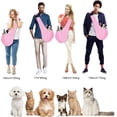 thumbnail image 2 of Pet Sling Carrier, Pet Carrier for Small and Medium Dog up to 15 Lbs, Wrap Carrier Sling Adjustable Strap Zip Pocket, Hands Free Pets Pack for Outdoor Travel Subway - Pink, 2 of 5