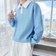 thumbnail image 2 of Camiseta tipo polo para hombre, sudadera con capucha, jersey con empalme, ropa informal para hombre, talla Harajuku, moda, camiseta de una pieza de alta calidad, talla XL, 2 of 5