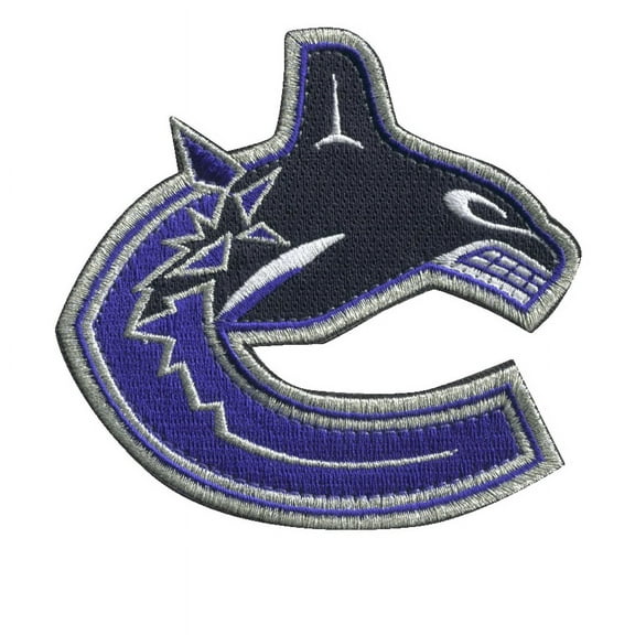 Official Licensed Vancouver Canucks NHL Team Hook Patch for Backpacks (Small) (Not an Iron-on Patch)