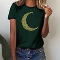 thumbnail image 2 of Penkiiy Muslim Ramadan T-Shirt for Women Women's Cute Graphic T-Shirts Crewneck Short Sleeve Moon PrintCasual Tee Tops 2XL Green, 2 of 6