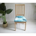 thumbnail image 2 of Chair Seat Cover for Dining Room Set of 4,Stretch Teal Chair Covers Washable Removable Turquoise Dining Chair Slipcovers Chair Seat Protector Decoration Wedding Banquet Dinner Kitchen Meeting, 2 of 5