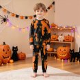 thumbnail image 2 of TOWED22 Toddler Baby Girls Boy Halloween Pajamas Set Kids Sleepwear 2 Pcs Pjs Long Sleeve Top and Pant Sleepwear Clothes Sets(Black,5-6 Y), 2 of 9