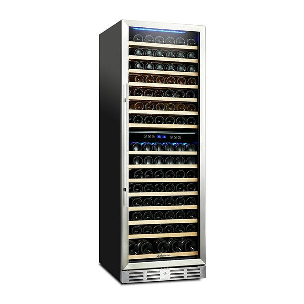Kalamera 157 Bottle Compressor Wine Cooler Refrigerator Dual Zone with