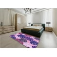 thumbnail image 5 of Ahgly Company Machine Washable Indoor Rectangle Transitional Bright Purple Area Rugs, 5' x 7', 5 of 7