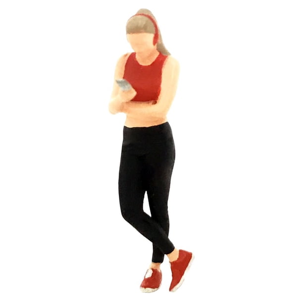Diorama Coleccionable Fitness Hombre Mujer 1/64 Sunnimix Auriculares Naranja