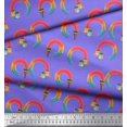 thumbnail image 3 of Soimoi Purple Rayon Crepe Fabric Paint Brush Abstract Printed Fabric 1 Yard 46 Inch Wide, 3 of 3