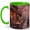Green, variant on Pink Blossom Cafe Street 11oz Ceramic Mug, Romantic Spring City Coffee Cup