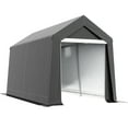 thumbnail image 3 of Outsunny 7' x 12' Heavy Duty Garden Storage Tent with Large Door, Gray, 3 of 10