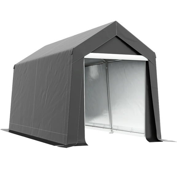 7' x 12' Garden Storage Tent, Heavy Duty Outdoor Shed, Waterproof Portable Shed Storage Shelter with Ventilation
